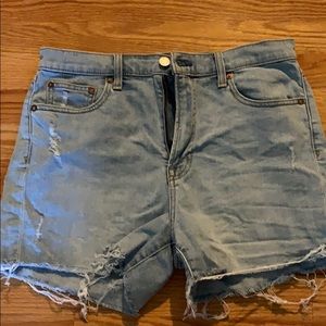 Gap distressed denim shorts.